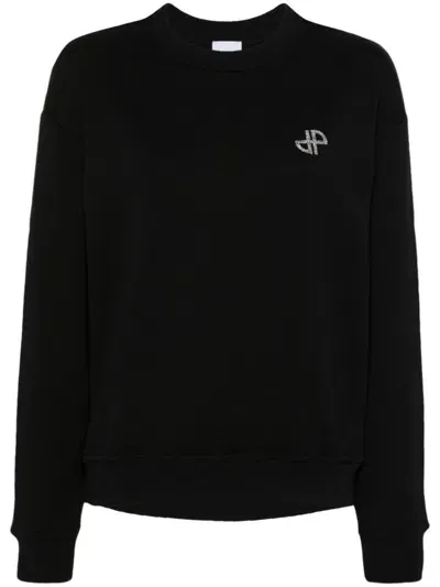 Patou Logo- Embellished Sweatshirt In Black