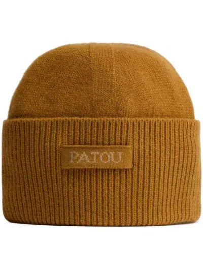 Patou Logo-patch Beanie In 褐色