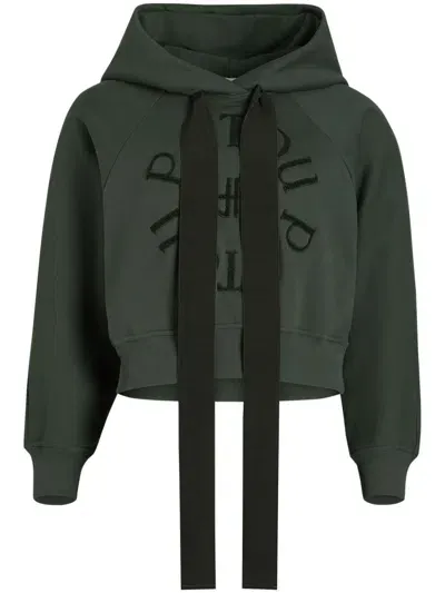 Patou Medallion Long-sleeve Hoodie In Grün