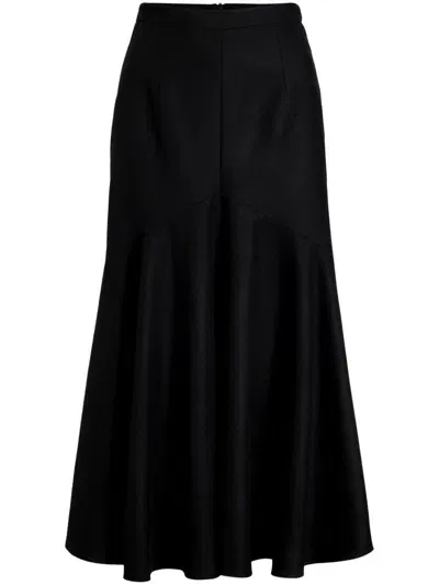 Patou Mermaid Midi Skirt In Black