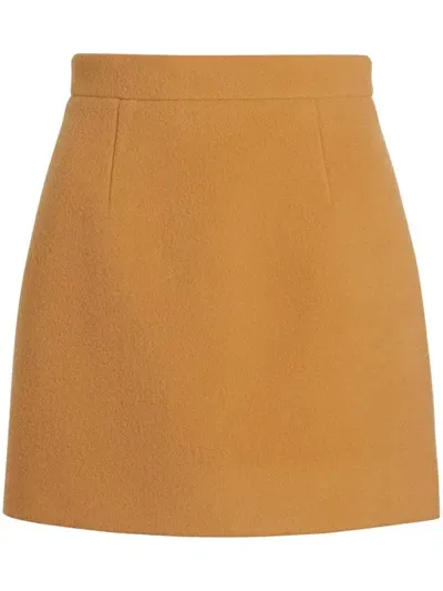 Patou Mid-rise Mini Skirt In Yellow