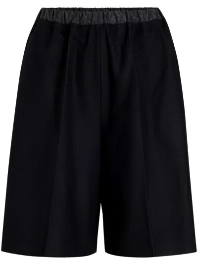 Patou Pressed-crease Shorts In Black