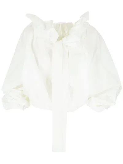 Patou Puff Sleeve Top In White