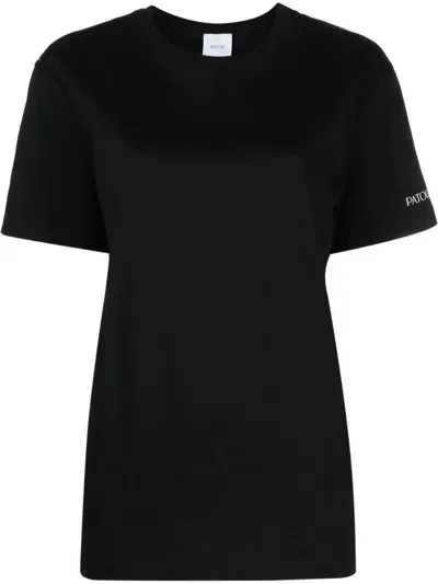 Patou Round Neck T-shirt In Schwarz