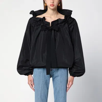 Patou Shirt With Black Balloon Sleeves