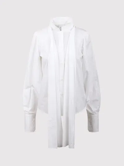 Patou Shirt With Bow In White