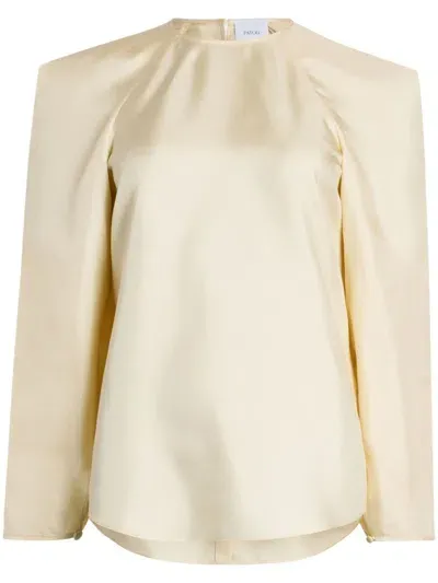 Patou Shoulder-pad Blouse In White