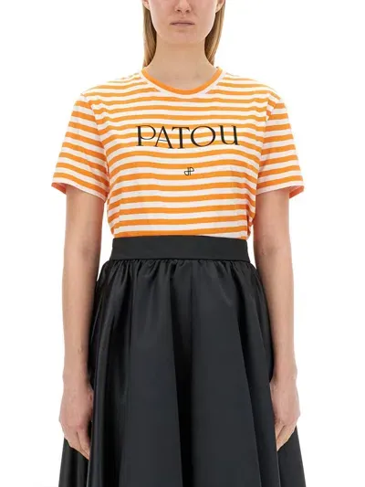 Patou T-shirt With Logo In Multicolour