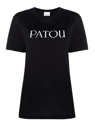 Patou T-shirt  With Logo Print In Black