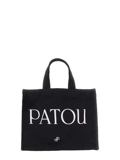 Patou Tote Bag With Logo Print In Black