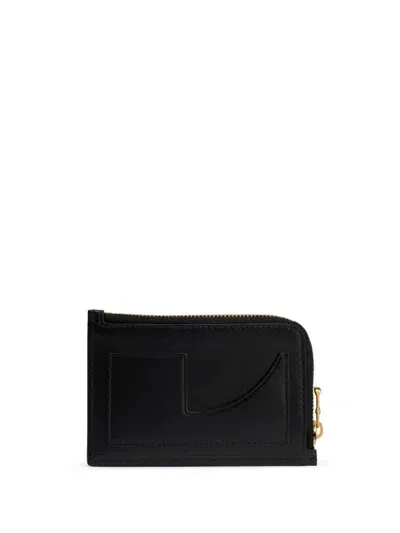 Patou Zip Card Holder In Black