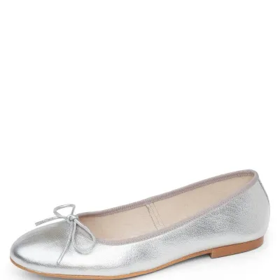 Patricia Green Skim Ballerina Flat In Silver