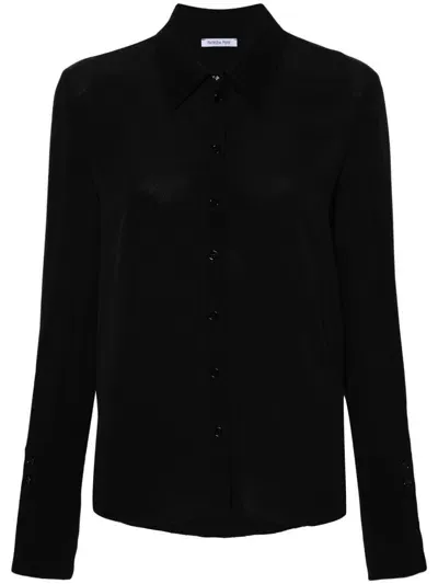 Patrizia Pepe Box-pleat Detail Shirt In Black