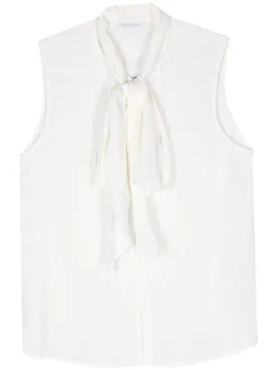 Patrizia Pepe Essential Blouse In White