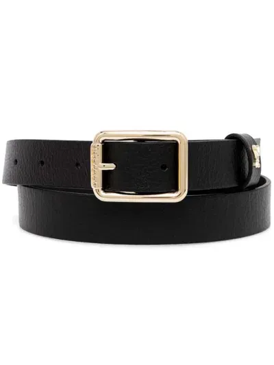 Patrizia Pepe Logo Buckle Belt In Blue