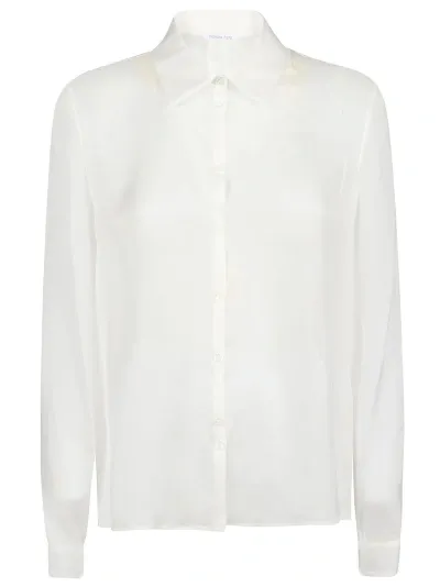 Patrizia Pepe Long Sleeve Shirt In Bianco