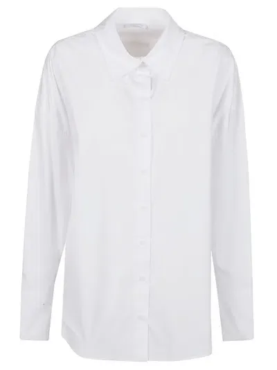 Patrizia Pepe Long Sleeve Shirt In Bianco Ottico