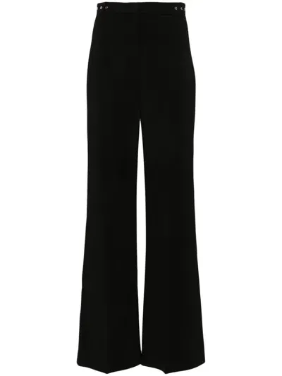 Patrizia Pepe Essential Palazzo Trousers In Black  