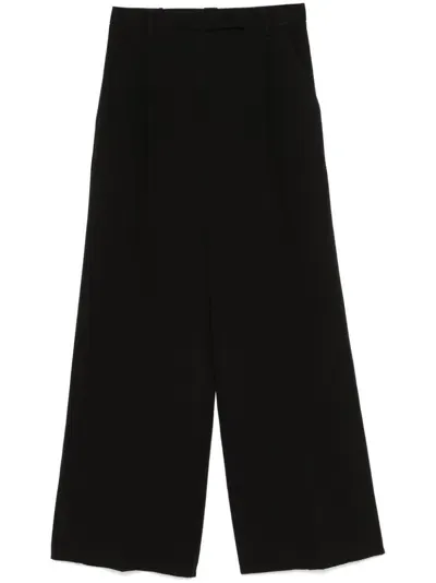 Patrizia Pepe Pleat-detail Trousers In Black