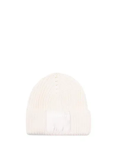 Patrizia Pepe Ribbed Cap In Beige