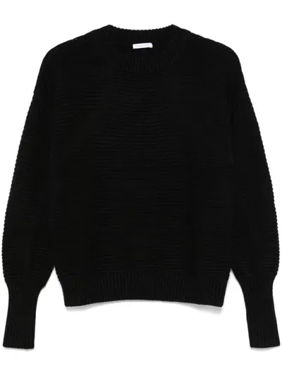 Patrizia Pepe Ribbed Jumper In Black