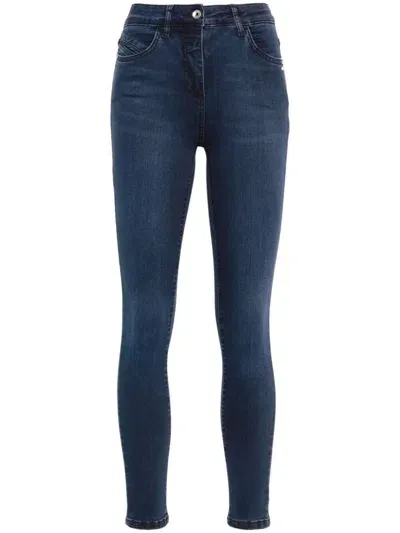 Patrizia Pepe Skinny Jeans Regular Waist In Blue