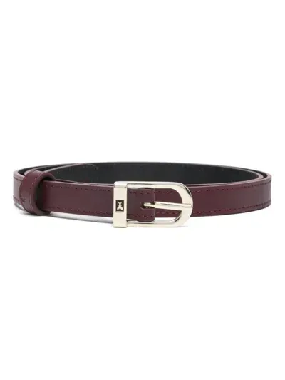 Patrizia Pepe Smooth Leather Belt In Brown