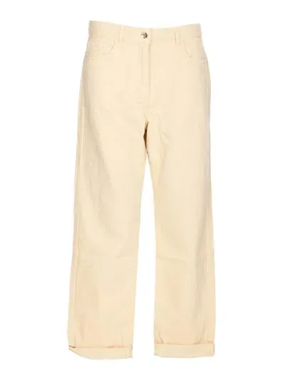 Patrizia Pepe High-rise Cropped Jeans In White