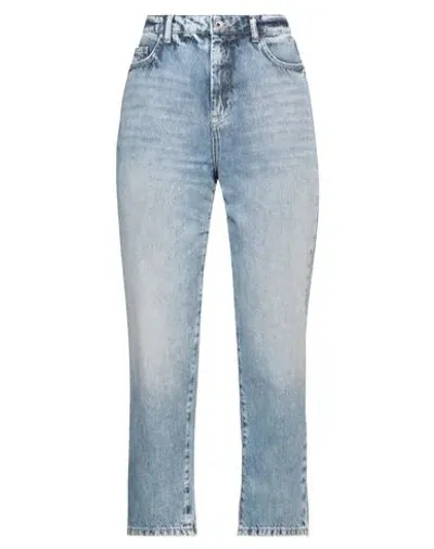 Patrizia Pepe High-rise Cotton Jeans In Blue