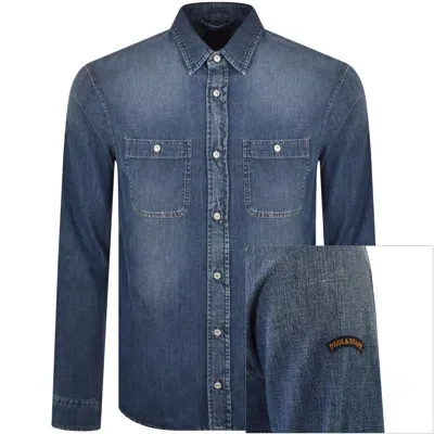 Paul &amp; Shark Paul And Shark Denim Overshirt Mid Wash Blue