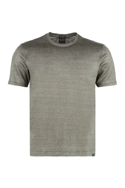 Paul&amp;shark Linen T-shirt In Green