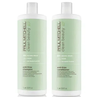 Paul Mitchell Clean Beauty Anti-frizz Shampoo And Conditioner Supersize Set In White