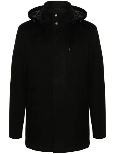 Paul & Shark Hooded Parka In Black