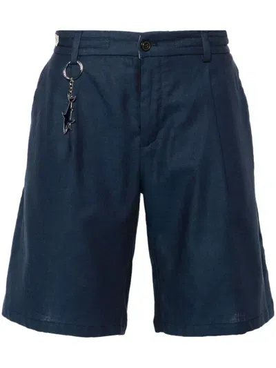 Paul & Shark Logo-charm Chino Shorts In 蓝色