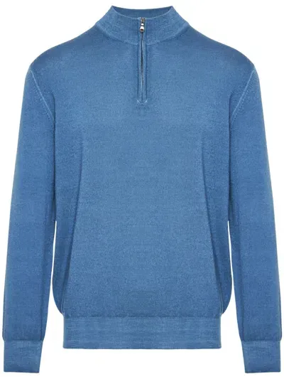 Paul & Shark Logo-patch Wool Jumper In Blue