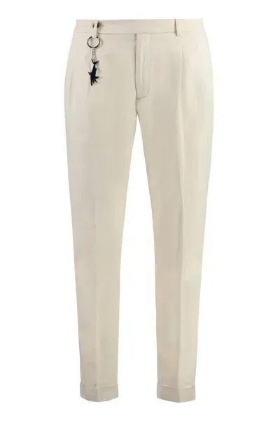 Paul & Shark Cotton Trousers In Beige