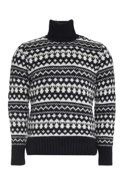 Paul & Shark Blend Turtleneck Jumper In Multi