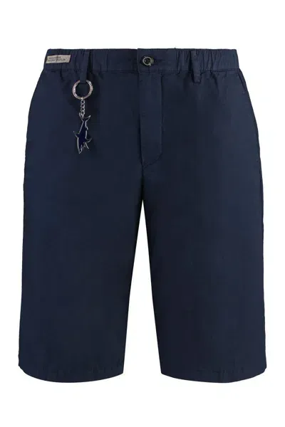 Paul & Shark Cotton Bermuda Shorts In Blue