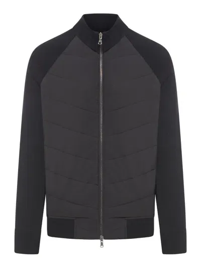 Paul & Shark Quilted Jacket In Black