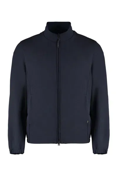 Paul & Shark Zipped Stretch Jacket In Blue