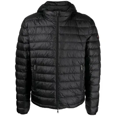 Paul & Shark Ultralight Hooded Quilted Jacket In Black