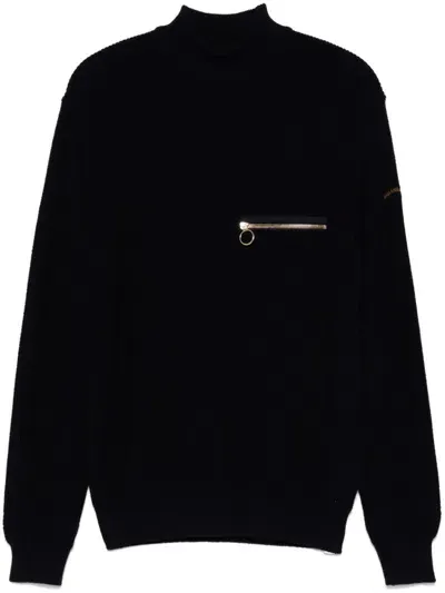 Paul & Shark Roll-neck Sweater In Blue