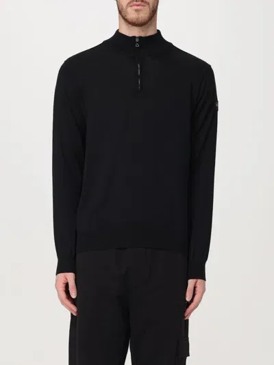 Paul & Shark Zip Collar Wool Sweater In Schwarz