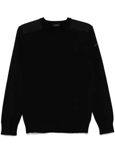 Paul & Shark Typhoon®-inserts Wool Sweater In Black