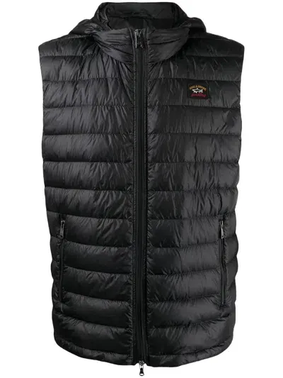 Paul & Shark Ultralight Quilted Gilet In Black