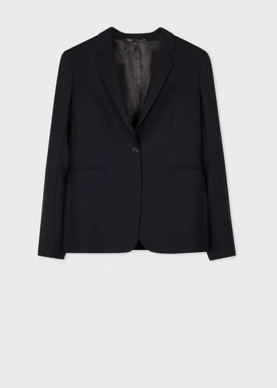 Paul Smith A Suit To Travel In - Women's Navy One-button Wool Blazer Blue