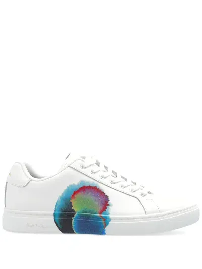 Paul Smith Abstract Print Trainers In White