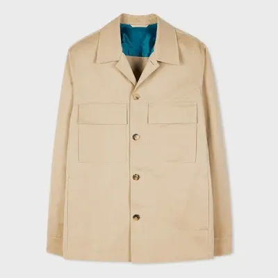 Paul Smith Beige Cotton-linen Shirt Jacket Brown