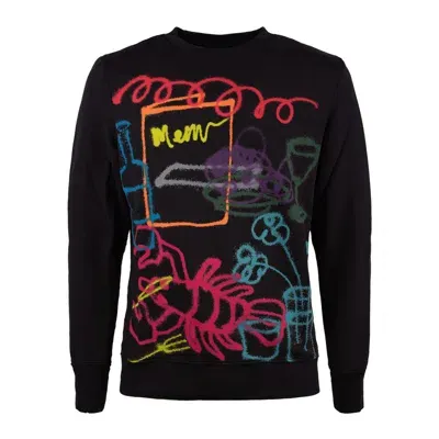 Paul Smith Black Organic Cotton Crewneck Sweatshirt With Print