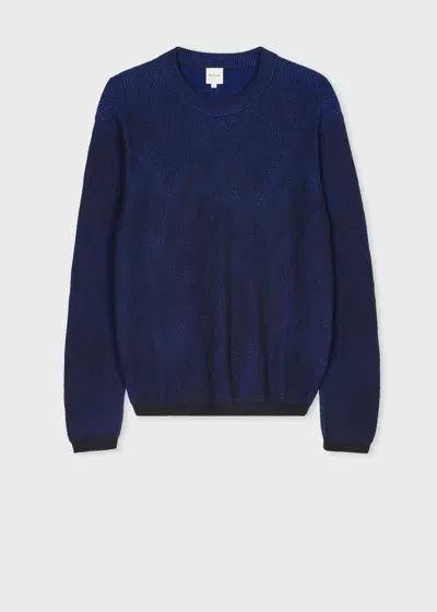 Paul Smith Blue Cotton Mixed-stripe Sweater